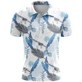 Men's 3D printed sports short sleeve top in loose fit with bird eye cloth fabric