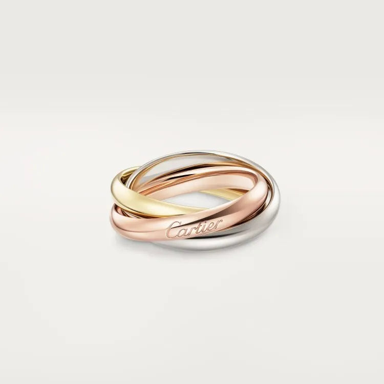 Silver geometric U-shaped couple rings with full diamond coverage in silver-black colour