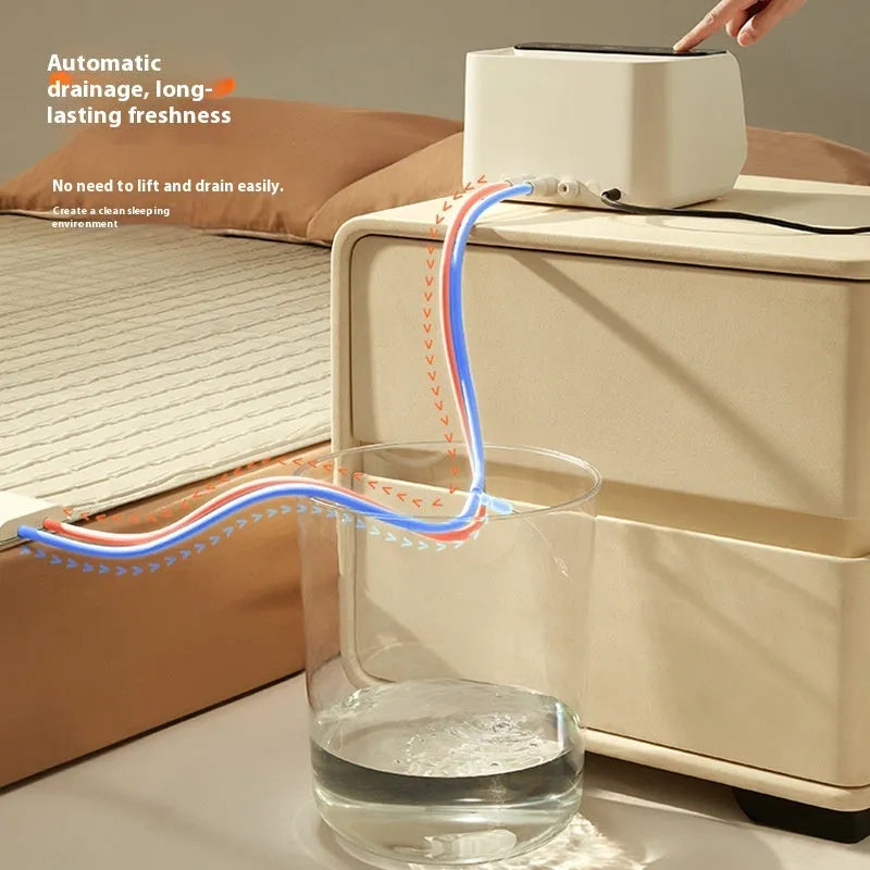 New Aideng electric water blanket body with smart host in white plush and PVC material