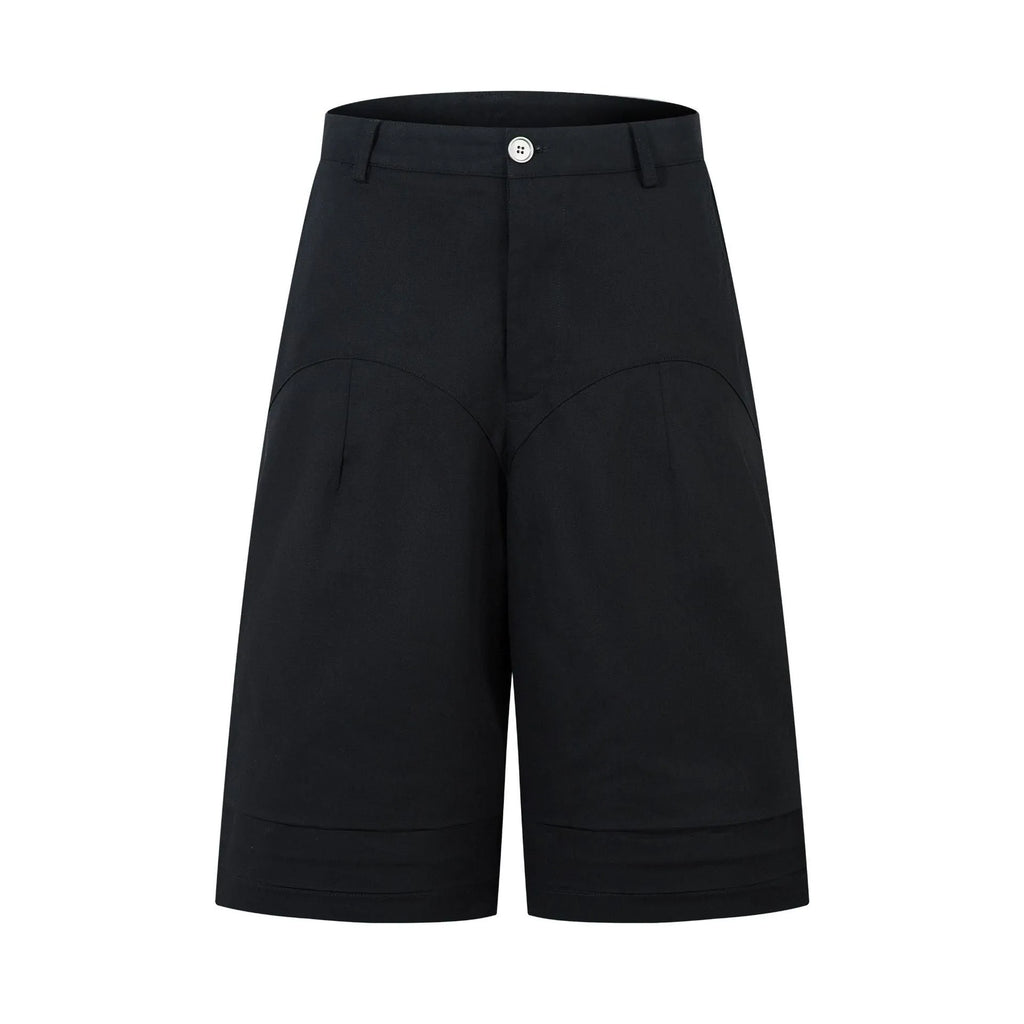 Women's retro wide-leg denim trousers in black, showing straight cut and mid-length leg.