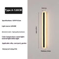 Outdoor LED strip wall lamp with wrought iron shell, shown in 120cm and 150cm lengths