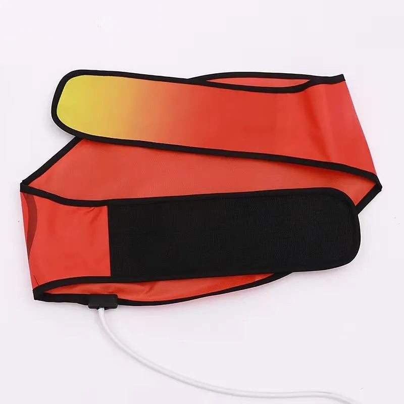 Waist support belt with hot compress massage function for yoga exercise