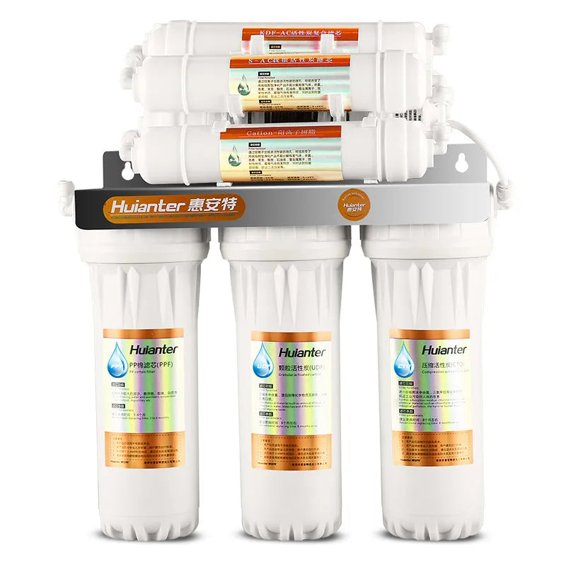 White plastic water purifier filter cartridge for household tap water filtration systems