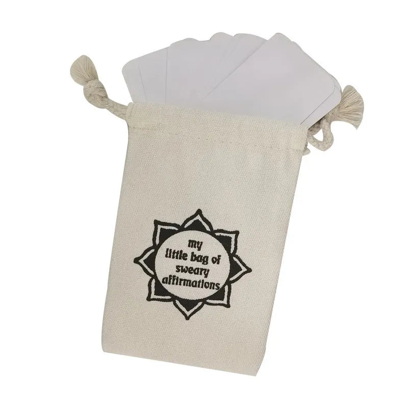 16-piece funny affirmation card set with soft adorable healing designs in greeting card bag