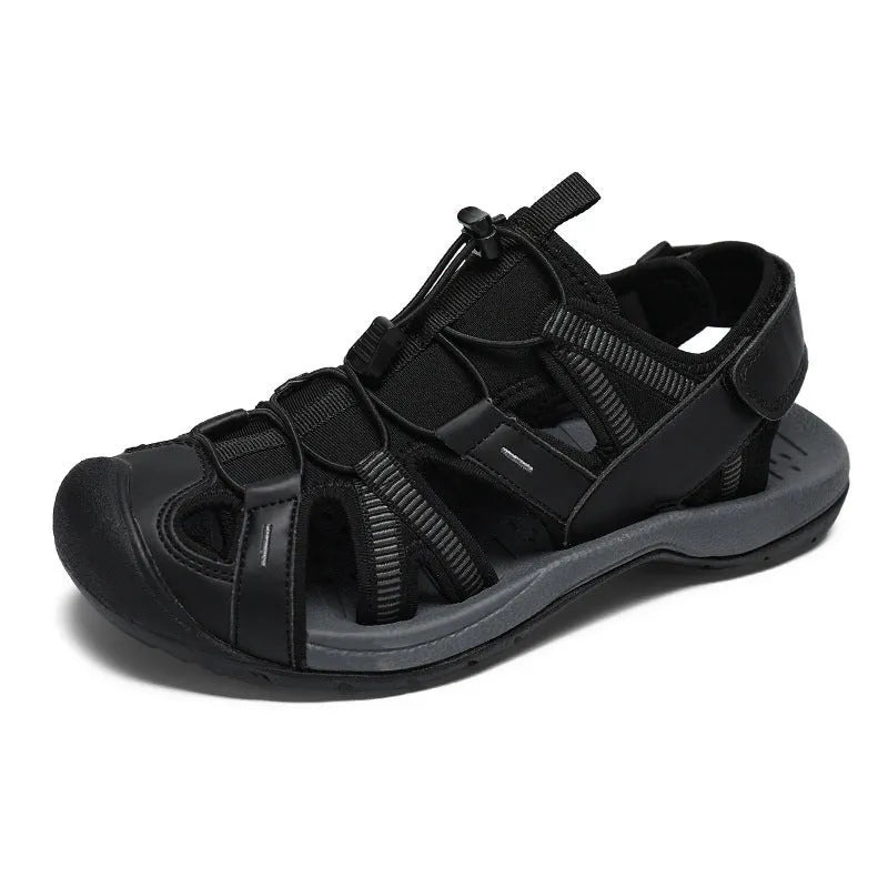 Men's LX01 Blue casual sports shoes with mesh upper, rubber sole, and velcro closure.