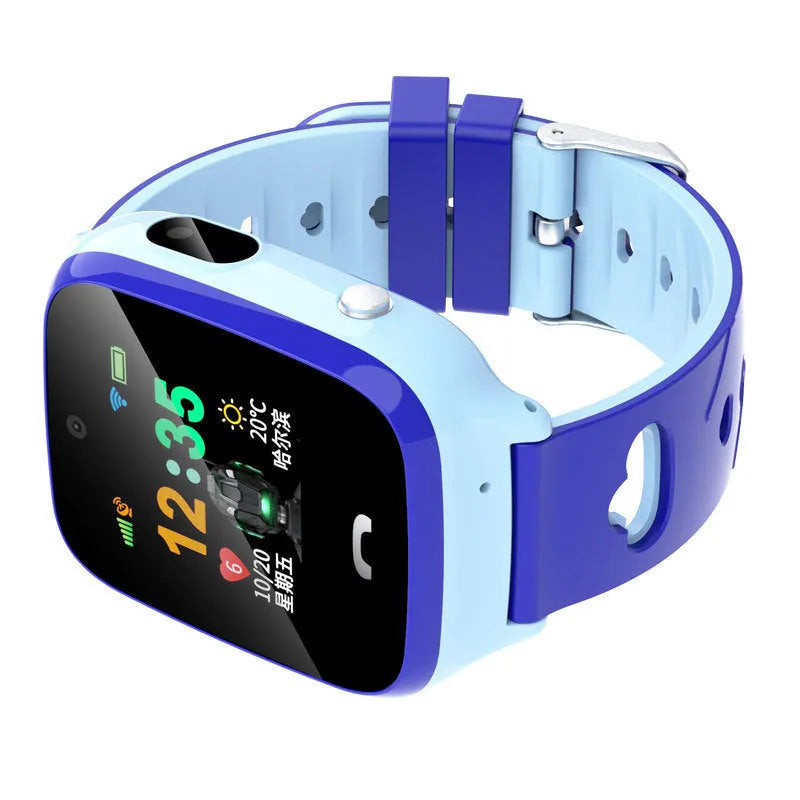 Children's smart phone watch in pink or blue with HD touch screen and silicone wristband