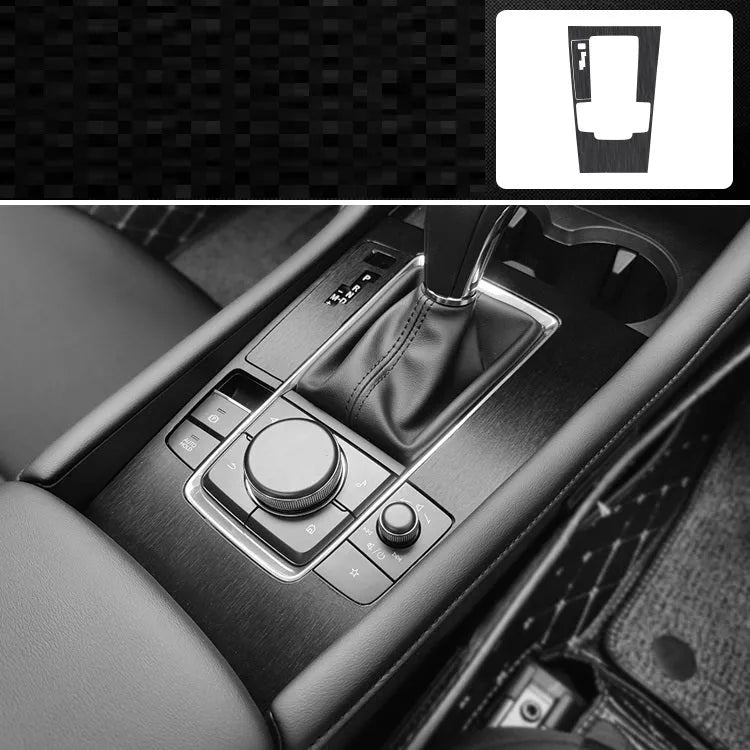 Pre-cut matte black vinyl sticker kit for Audi Volkswagen Seat interior centre console and dashboard