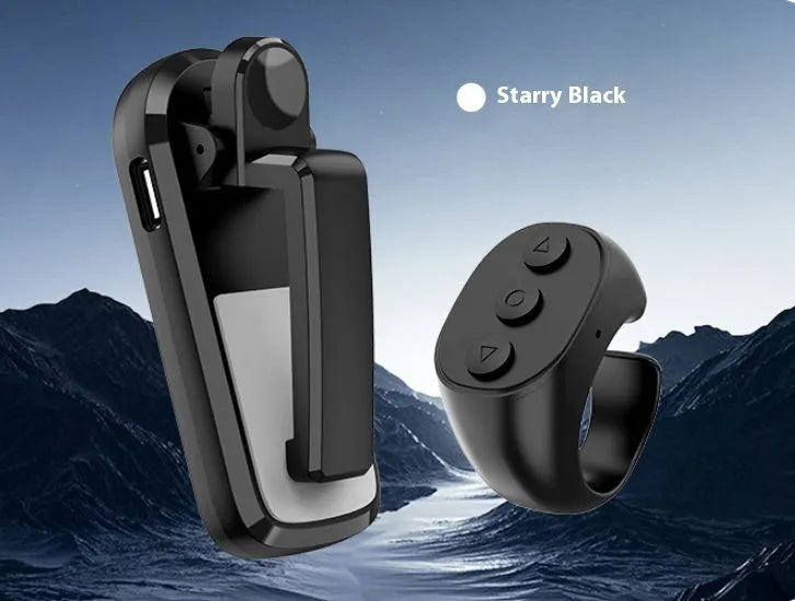 Black wireless remote page turner and clicker for Kindle and tablet reading
