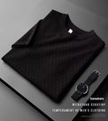 Men's ice silk V-neck summer top in black and white colour options