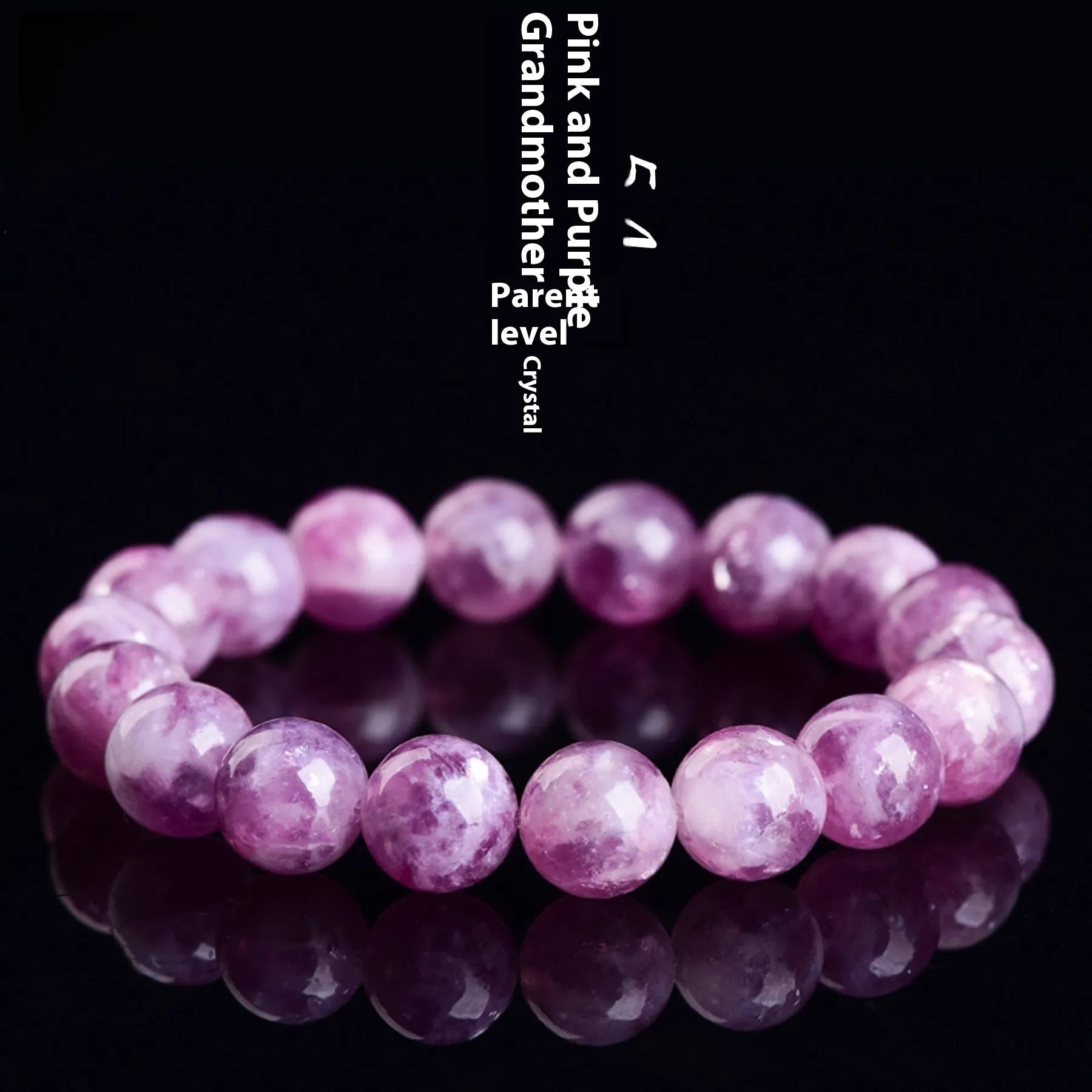 Purple amethyst crystal bracelet with geometry beads in Korean style, showing polished 5A grade stones on adjustable strand