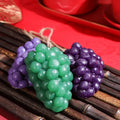 Purple and green grape handmade soap bars with grape cluster design weighing 80g