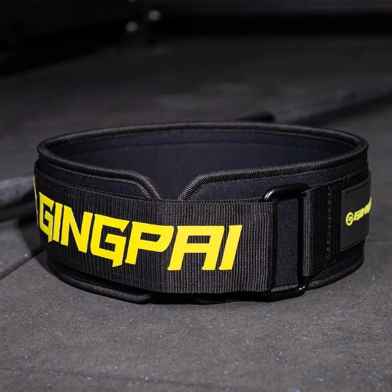 Abdominal exercising band with lumbar support protection belt for weightlifting training