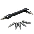 45# steel L-type double-headed socket wrench with 10 screwdriver bits arranged beside it