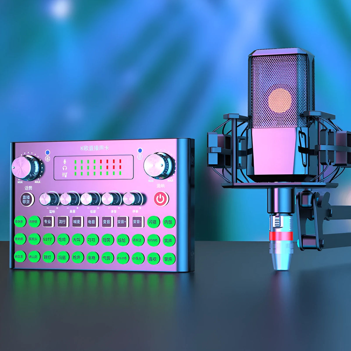 F007plus condenser sound card for mobile phone and computer live broadcasting equipment