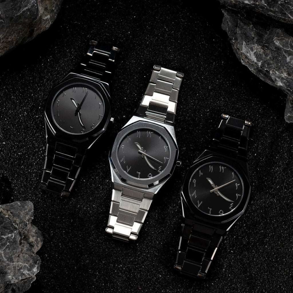 Men's steel band business casual quartz watch with 10mm case thickness