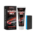 Car paint polishing wax 60g tube with beeswax, 3x1.5x7cm sponge, and 5.5x13cm hose for automotive scratch care