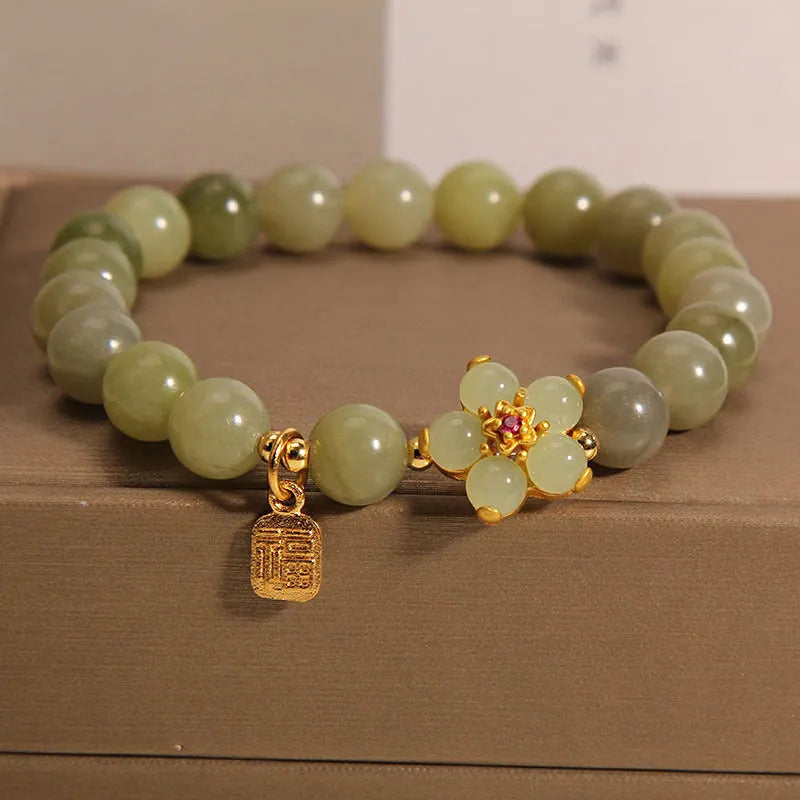 Women's casual alloy bracelet in grey jade colour showing lightweight construction