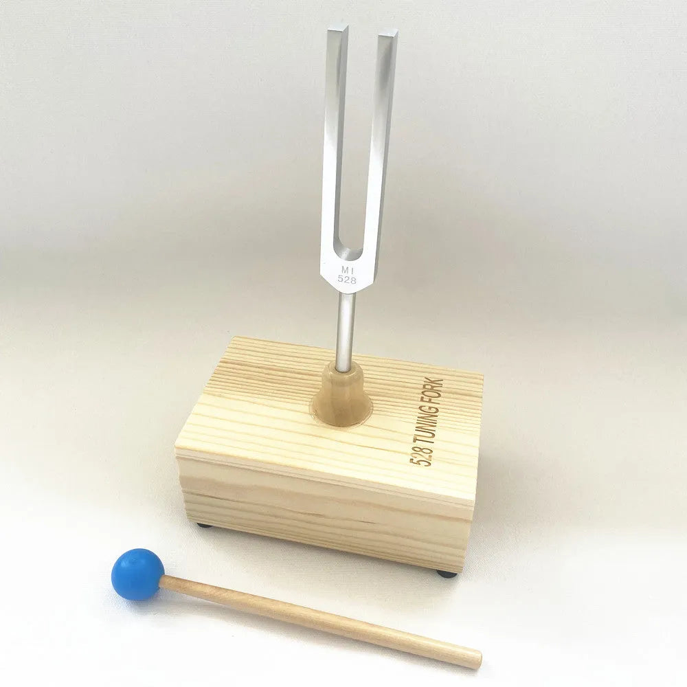 Aluminium alloy tuning fork with matching speaker for 432Hz or 528Hz sound therapy