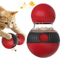 Rotating plastic cat toy ball with sound and food dispensing features in super ball colour
