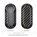 Xiang carbon fibre and glass fibre replacement car key shell sets in Black, Red, and Silver Black colours.
