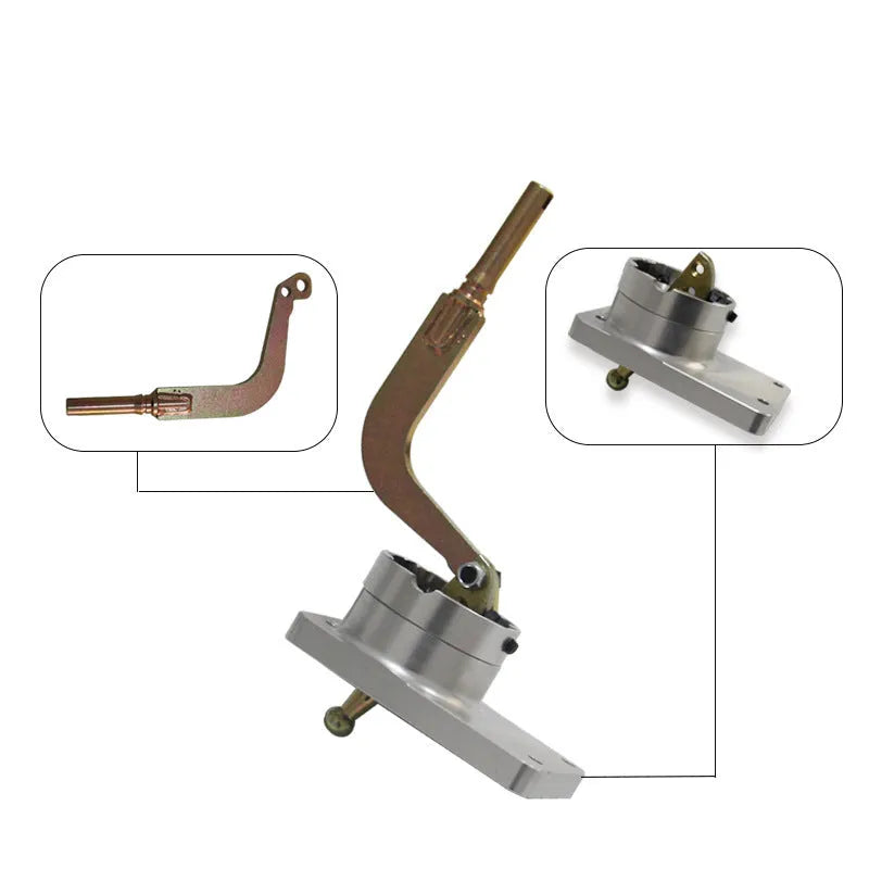 Silver aluminium gear shift lever for Horton car models