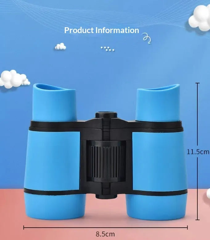 4X30 kids toy telescope HD portable binoculars in black blue green pink red yellow, one size