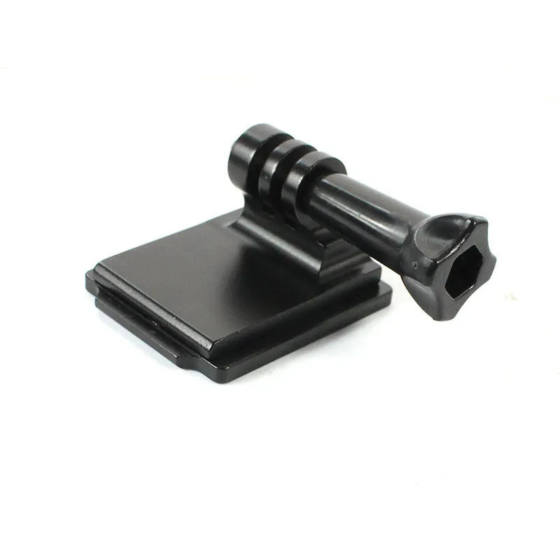 Black aluminium alloy and plastic helmet holder extension with quick release bracket for GoPro Hero 3 and Hero 4 cameras