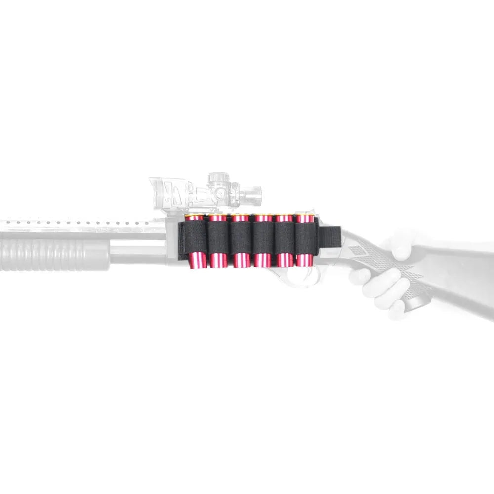 6-hole tactical storage sticker in 1000D nylon with six elastic loops, measuring 5 by 16.5 cm