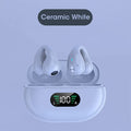 Q80 clip bone conduction Bluetooth headset in black, khaki or white colour with ear clip design