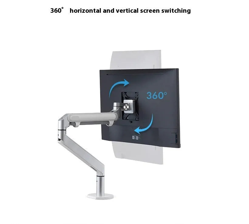 Aluminium alloy notebook stand with air pressure arm in black or silver colour