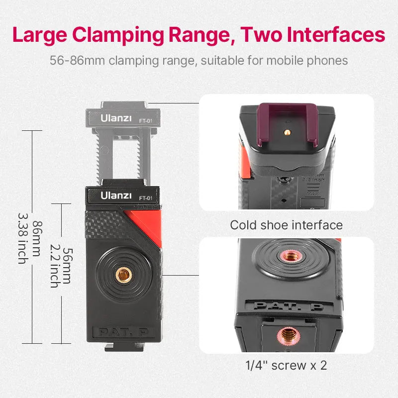 Black octopus-style mobile phone clip gimbal tripod set with aluminium alloy construction