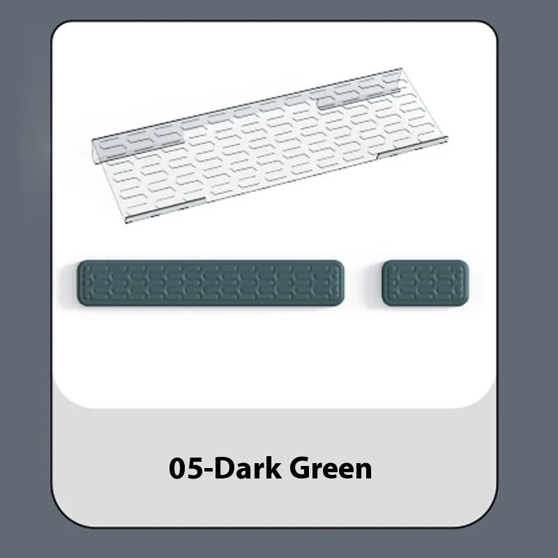 Double-sided keyboard and mouse pad with memory foam wrist rest in multiple colour options