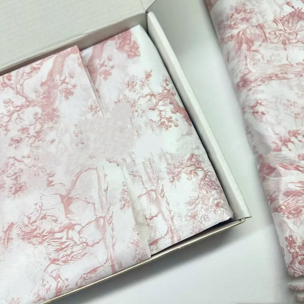 Single sheet of pink purple French MG decorative tissue paper measuring 50 by 70 centimetres.