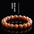 Natural old mine rhodochrosite round beads bracelet from Peru with geometric shape and Ruyi design elements