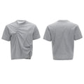 Men's loose-fit cotton t-shirt with three-dimensional pleated design in black colour