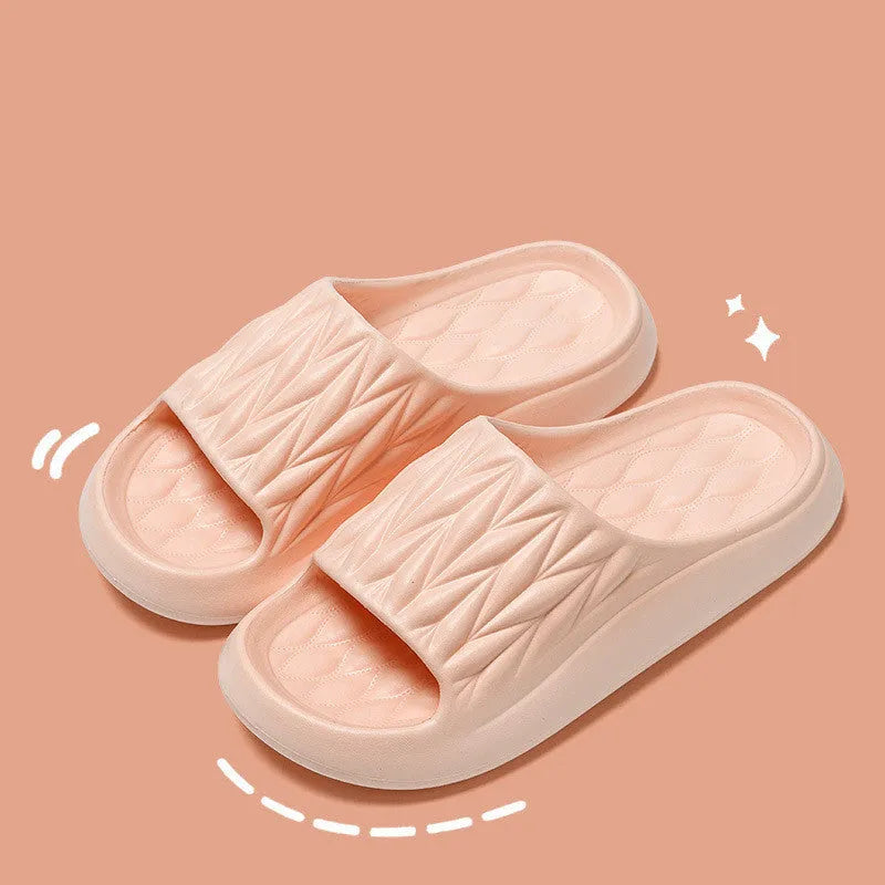 Leaf texture design EVA slippers in multiple colours with non-slip soles