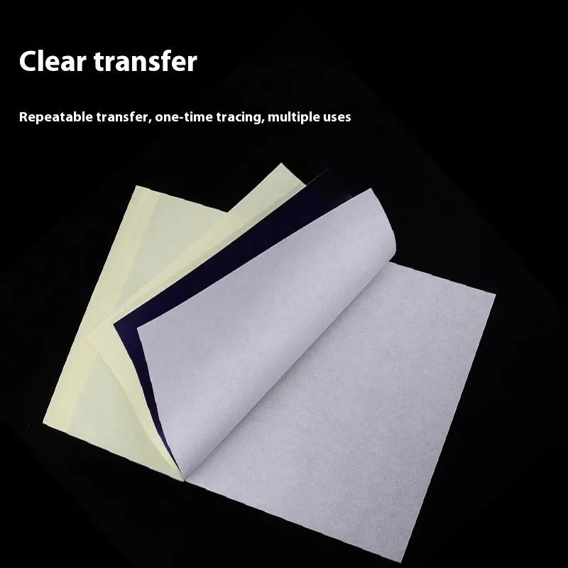 A4 tattoo transfer paper pack with transfer paste gel for quadruple-copy stencil creation