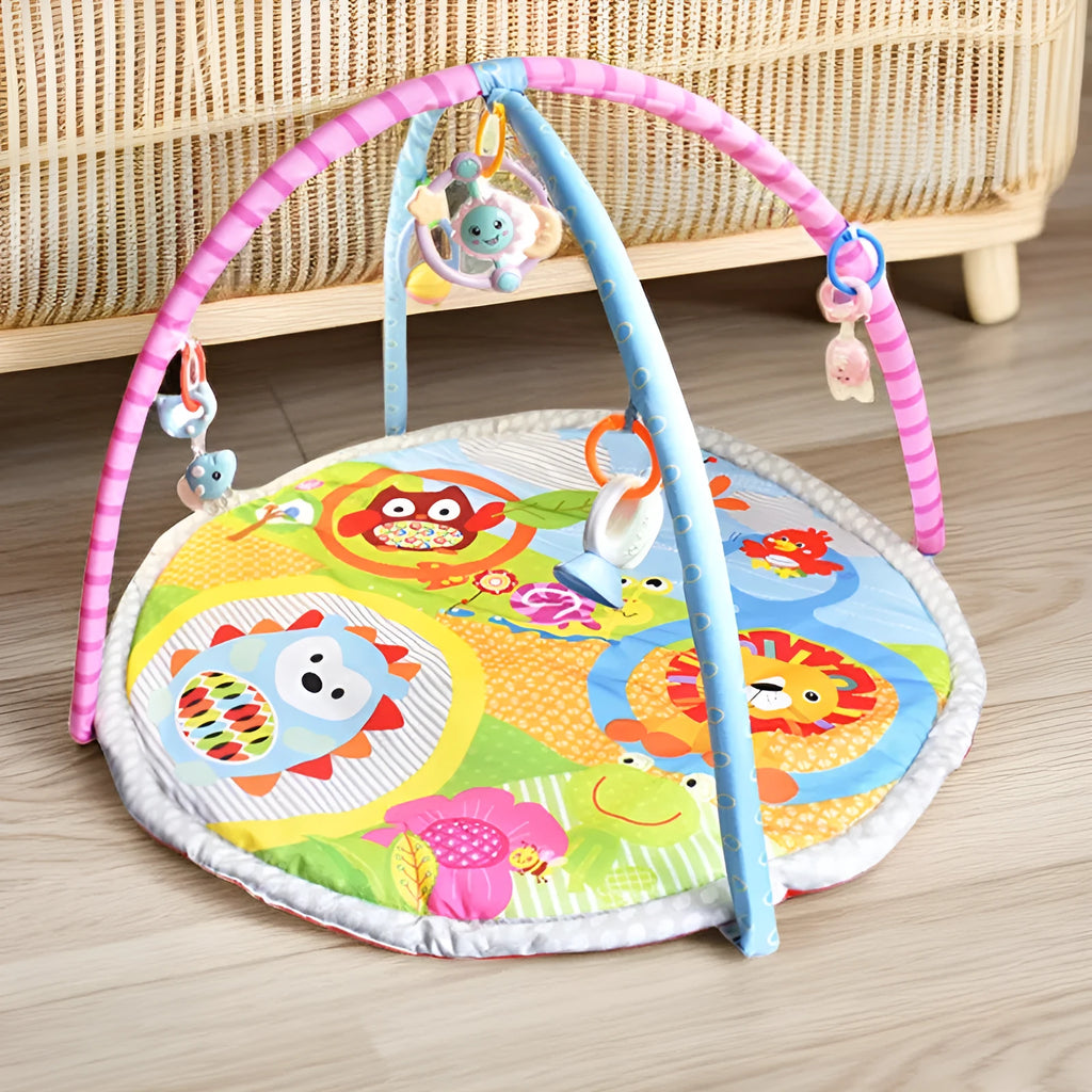 Velvet fabric baby crawling carpet with animal patterns for teenage grasping training