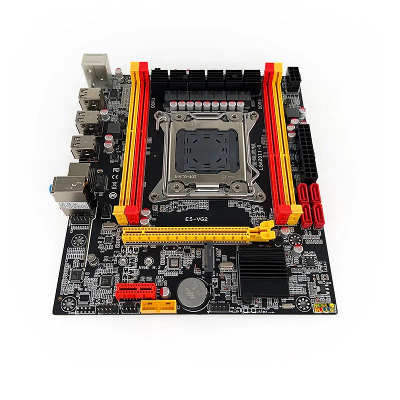 X79-VG2 desktop motherboard for LGA 2011 CPUs with PCIe slot, DDR3 RAM slots, and SATA ports.