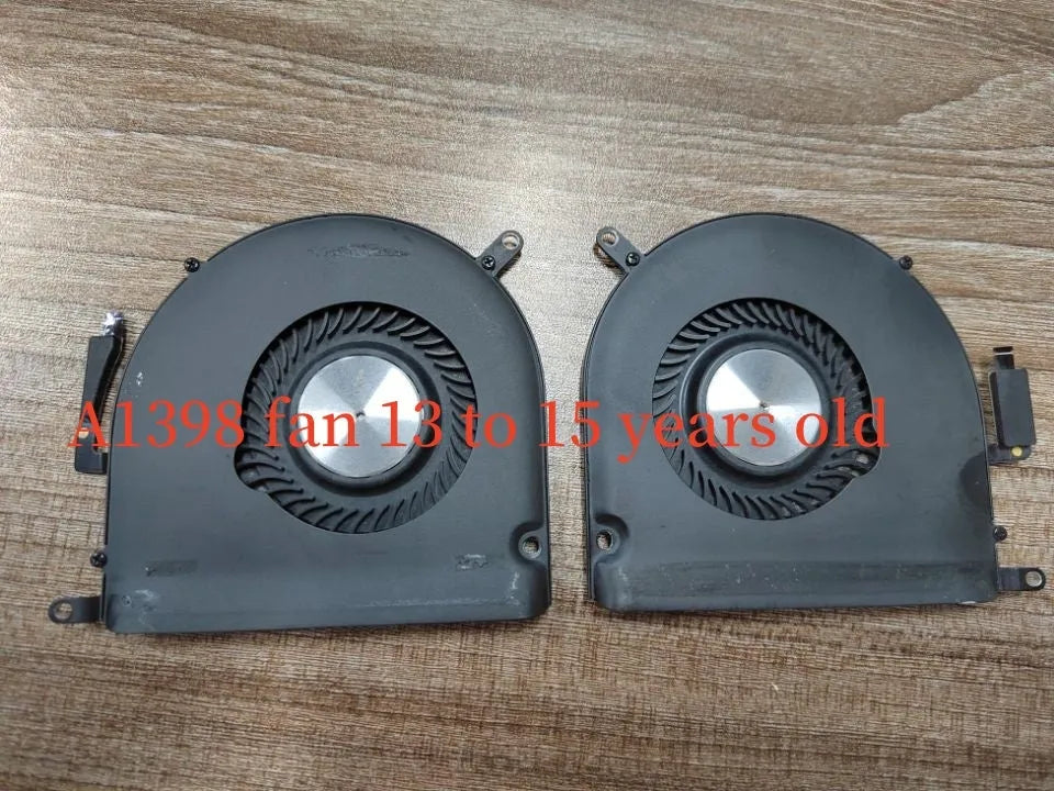MacBook Pro A1398 internal cooling fan replacement component for model years 2012 to 2015.