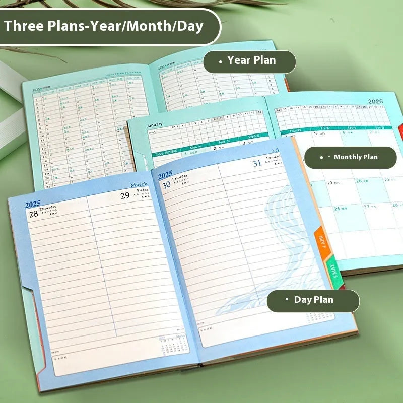 A4 office notepad with striped PU leather cover showing eight colour options