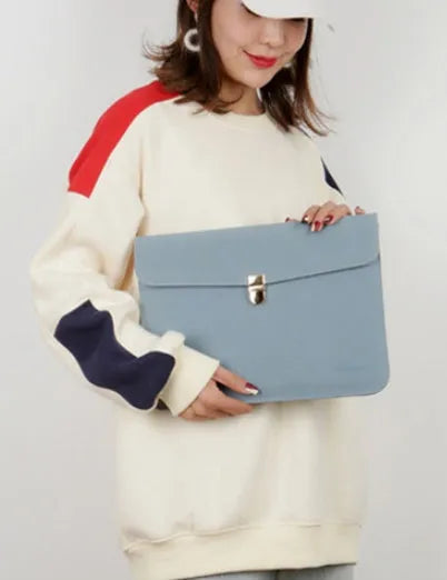 Matte PU notebook inner bag for laptop in 12, 13 and 14 inch sizes, simple hand bag design