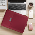 Universal PU leather and TPU laptop sleeve in green, black, brown, red, grey or navy blue for 11 to 15 inch laptops