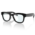 M01 AI Translation Video Glasses with HD camera on black and transparent lens options