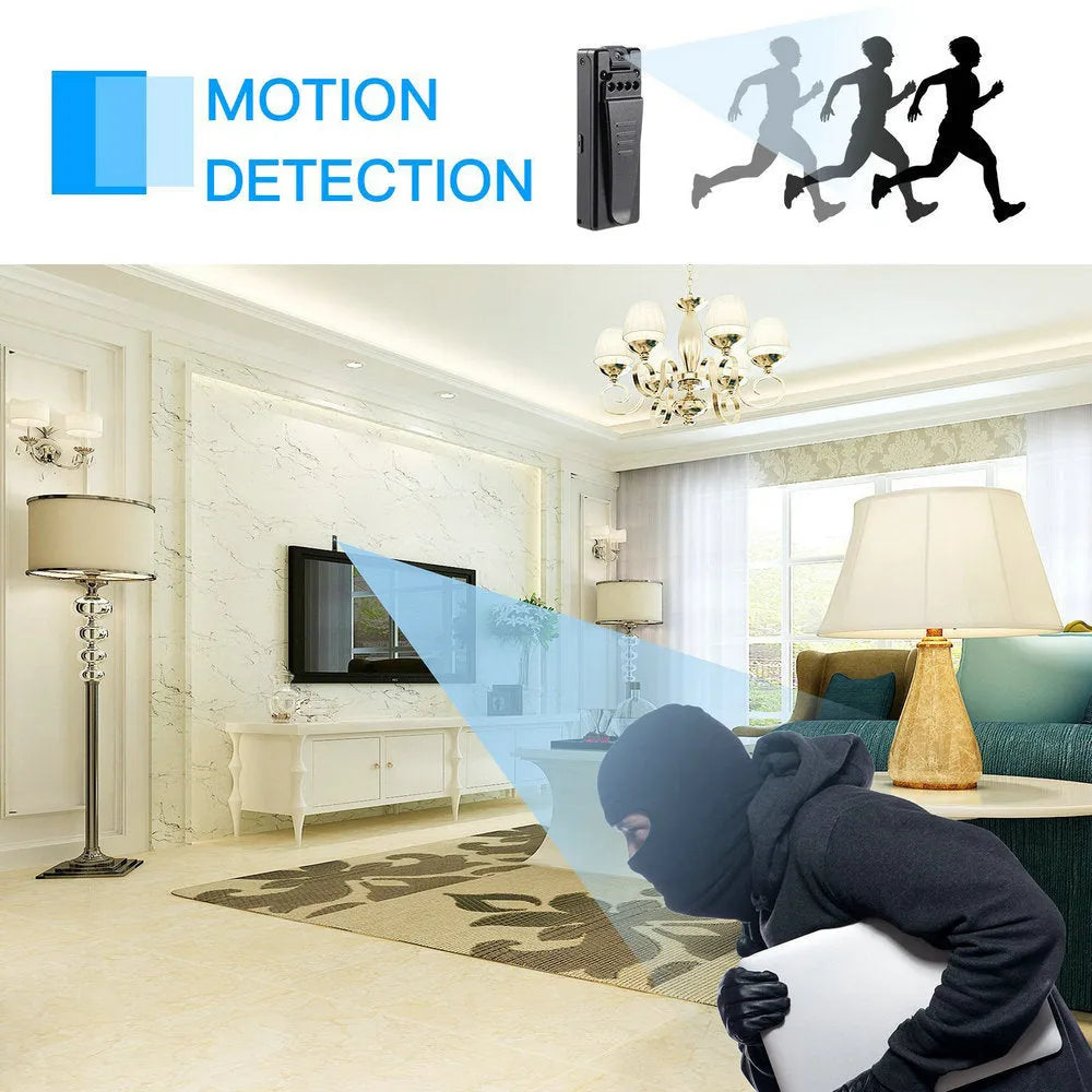 Black 1080p HD DV home camera with rotation feature for vehicle and security recording