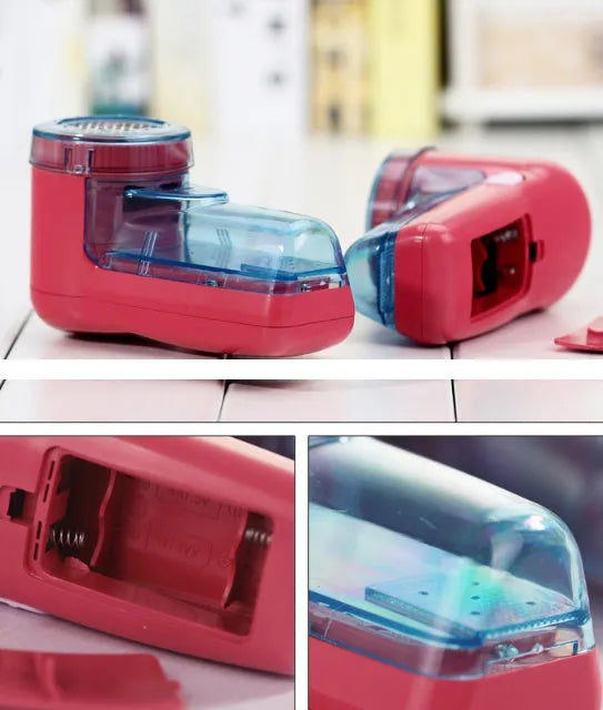 Portable electric clothing lint remover device with compact design