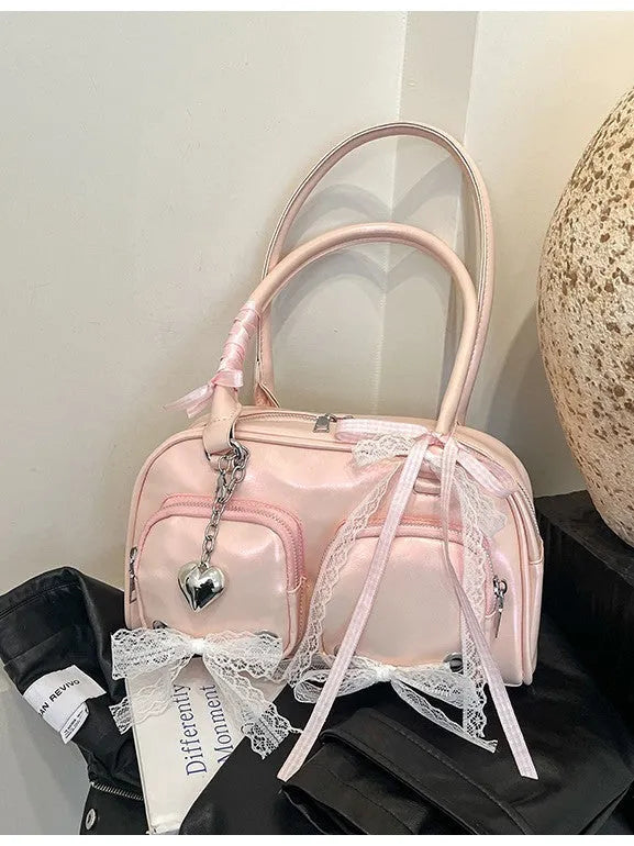 Large capacity soft PU leather shoulder bag in beige with crossbody straps and interior phone pocket