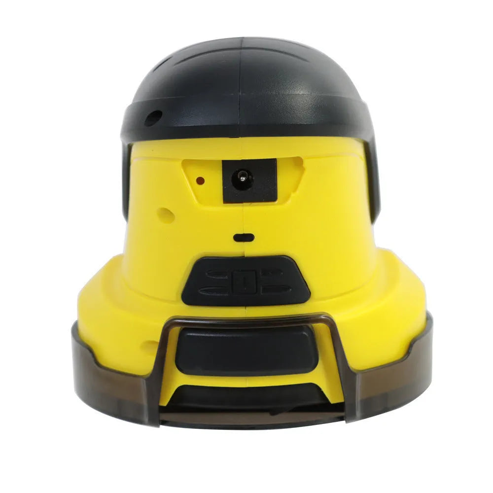 Yellow cordless electric snow scraper for car window deicing with USB charging cable