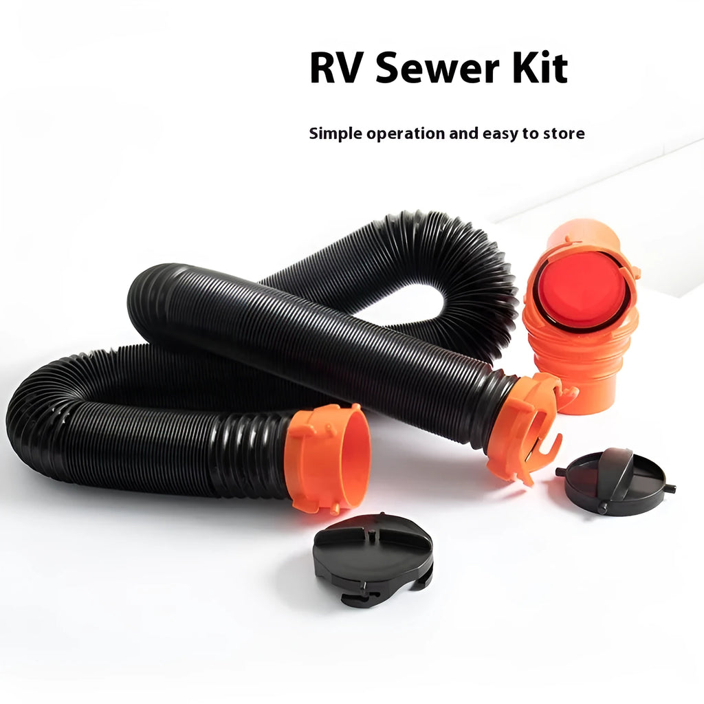 90-degree rotary elbow joint connector for caravan waste water hose with polypropylene construction