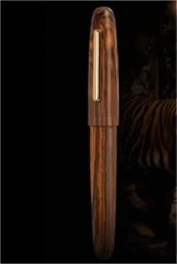 Wooden fountain pen with rotating cap in Alpine Pear, Rosewood or Tiger Ebony finish with choice of nib tips